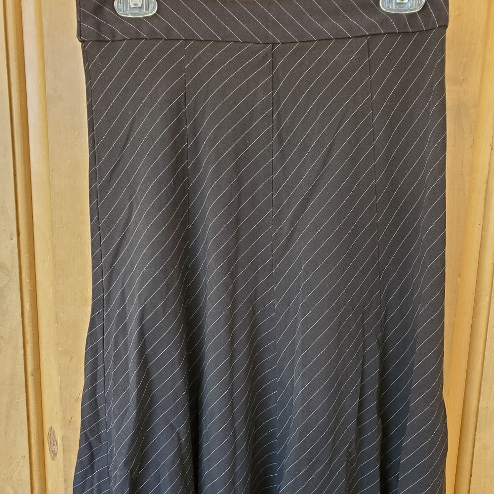Black pinstripe skirt